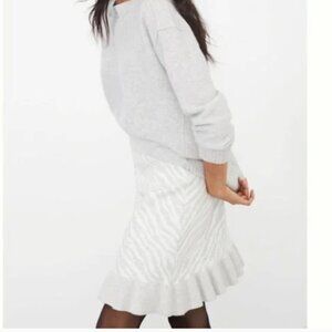 Anthropologie DOLAN Knit Skirt in Women's Size Large Gray Tiger Pattern